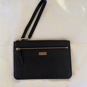 Kate Spade Black Clutch with Gold Details